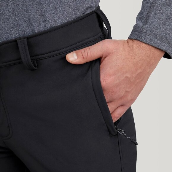 NEW Free Country Men's Wind/Water Resistant Flex Softshell Ski Pant Jet Black M - Picture 2 of 9